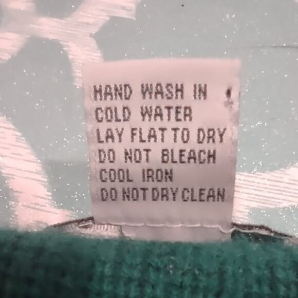 EMPRESS VINTAGE FOREST GREEN GOLD BUTTON FRONT CARDIGAN SWEATER 2 POCKETS XL - Picture 10 of 12